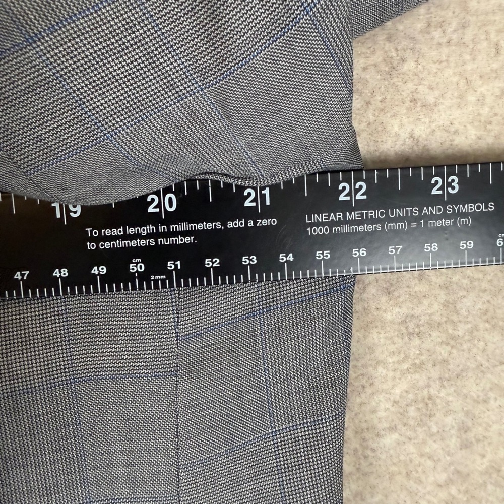 Jos A Bank Reserve Liberty Blazer 42R Cerruti 130s Wool Grey Plaid USA 3301/2FP - Picture 11 of 15